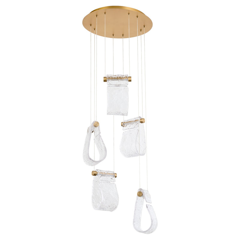 Quorum 3-6102-40 LED Pendant, Aged Brass