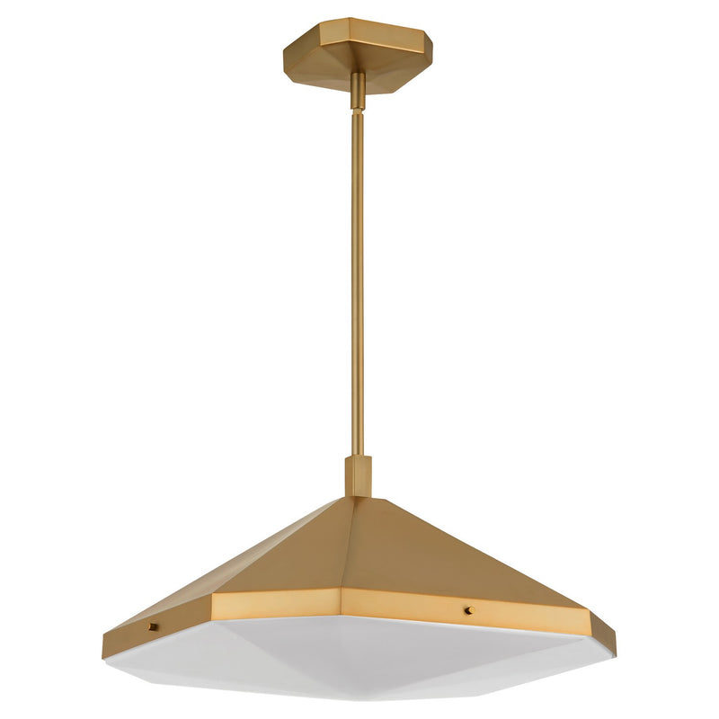 Quorum 3-643-56 LED Pendant, Brushed Brass