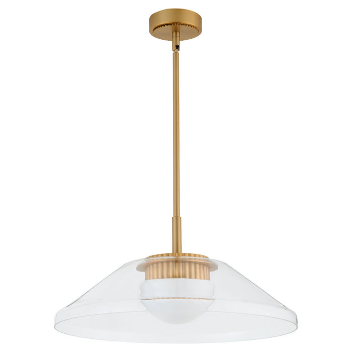 Oxygen 3-659-56 LED Pendant, Brushed Brass