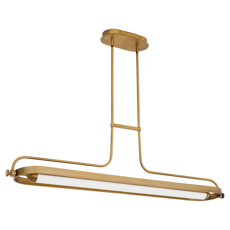 Quorum 3-812-56 LED Chandelier, Brushed Brass