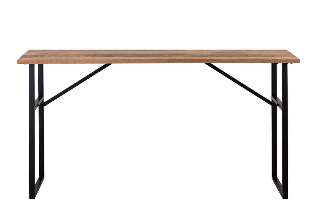 Canarm 9000M Console Table, Natural Wood And Black