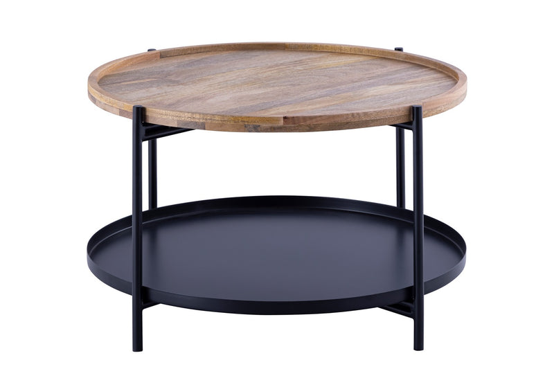 Canarm HSD-10732 Coffee Table, Black With Natural Wood