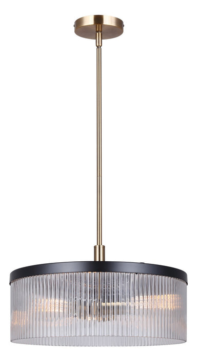 Canarm ICH1143A03BKG15 Three Light Chandelier, Matte Black And Gold
