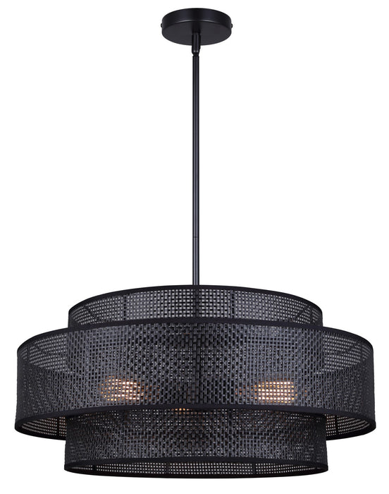 Canarm ICH1149A03BK22 Three Light Chandelier, Black