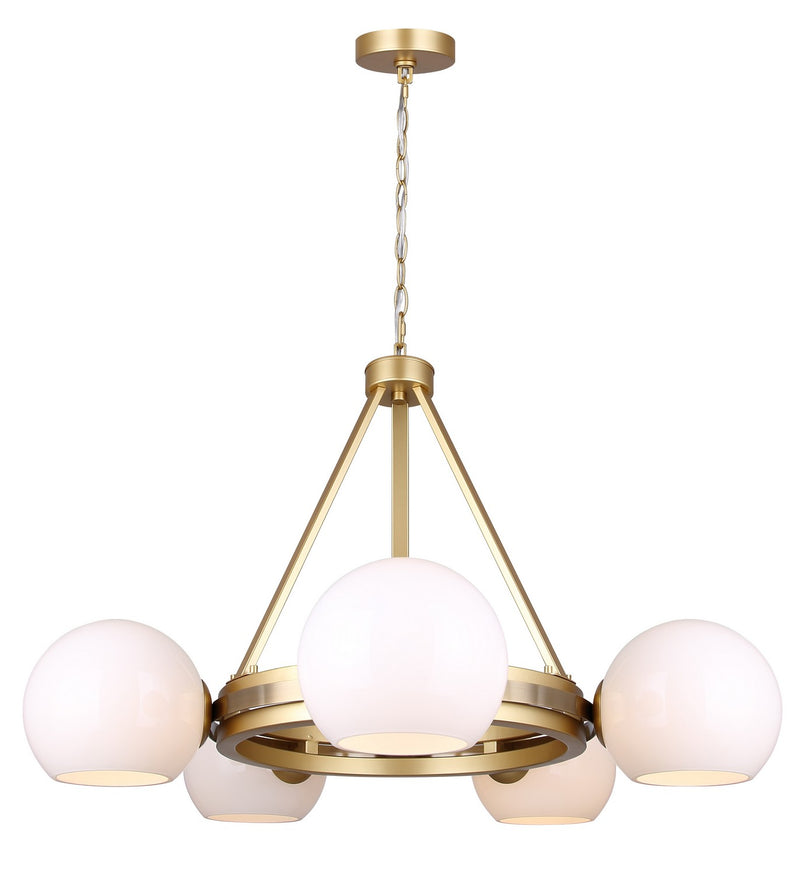 Canarm ICH1169A05GDP9 Five Light Chandelier, Gold