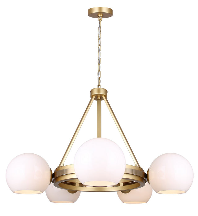 Canarm ICH1169A05GDP9 Five Light Chandelier, Gold