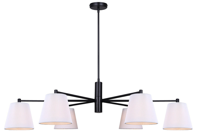 Canarm ICH1201A06BK Six Light Chandelier, Black