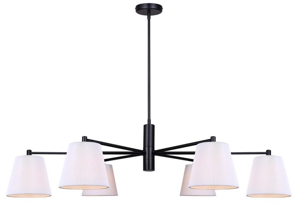 Canarm ICH1201A06BK Six Light Chandelier, Black