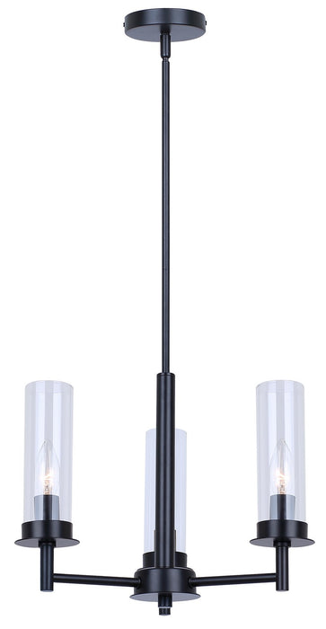 Canarm ICH1205A03BK Three Light Chandelier, Black