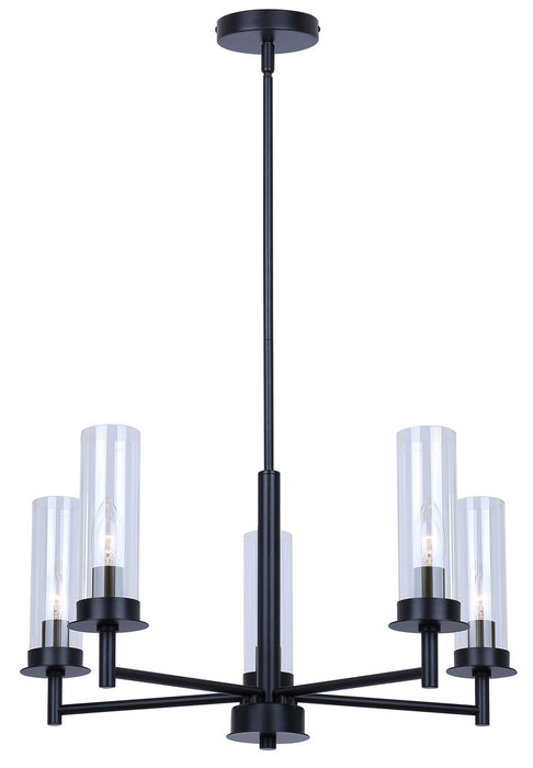 Canarm ICH1205A05BK Five Light Chandelier, Black