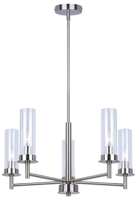 Canarm ICH1205A05BN Five Light Pendant, Brushed Nickel