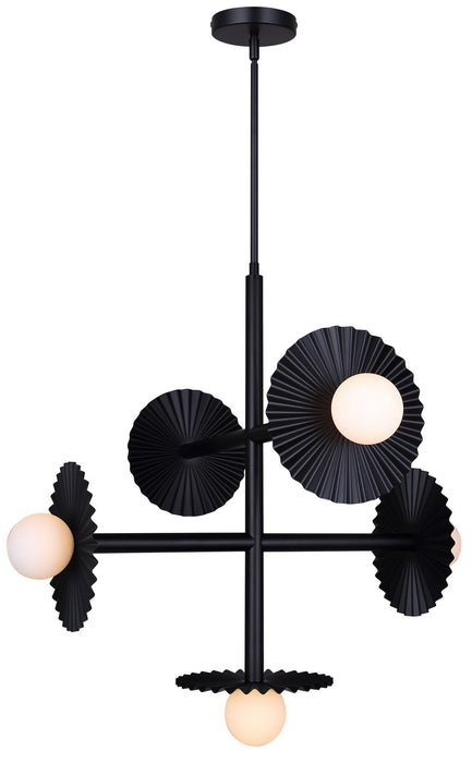 Canarm ICH1210A05BK9 Five Light Chandelier, Black