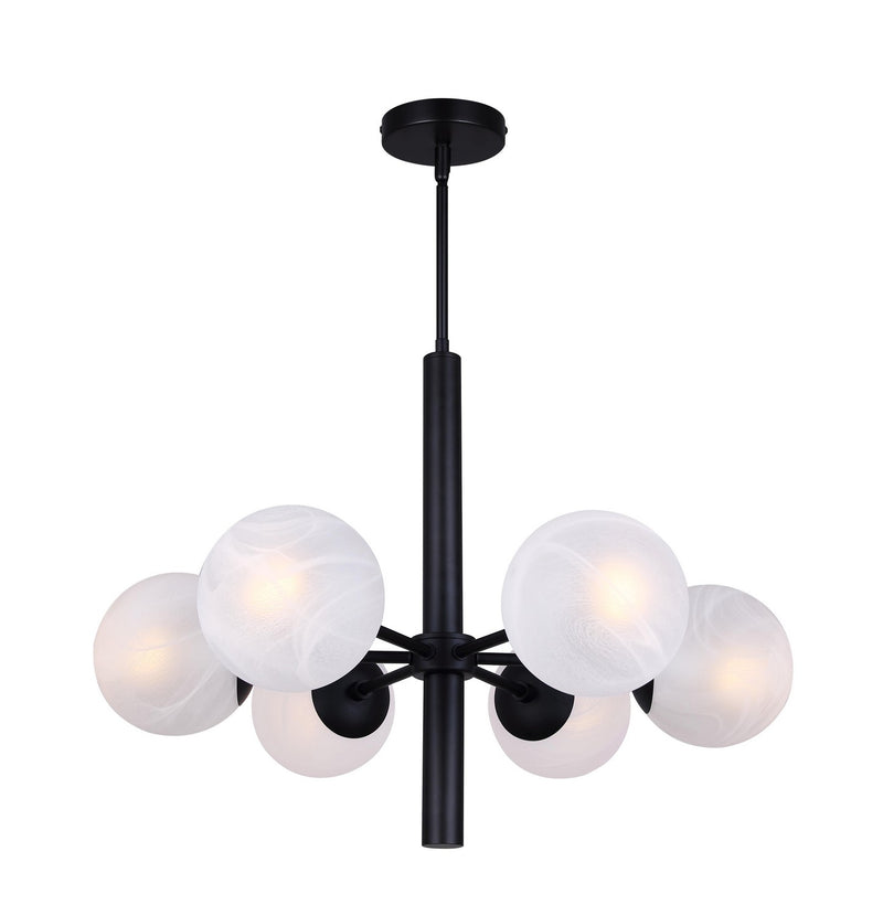 Canarm ICH1229A06BK Six Light Chandelier, Black