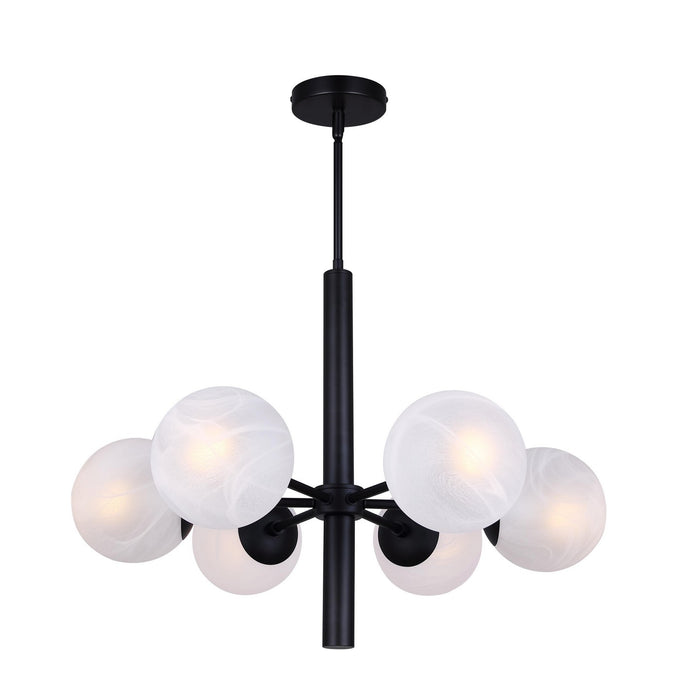 Canarm ICH1229A06BK Six Light Chandelier, Black