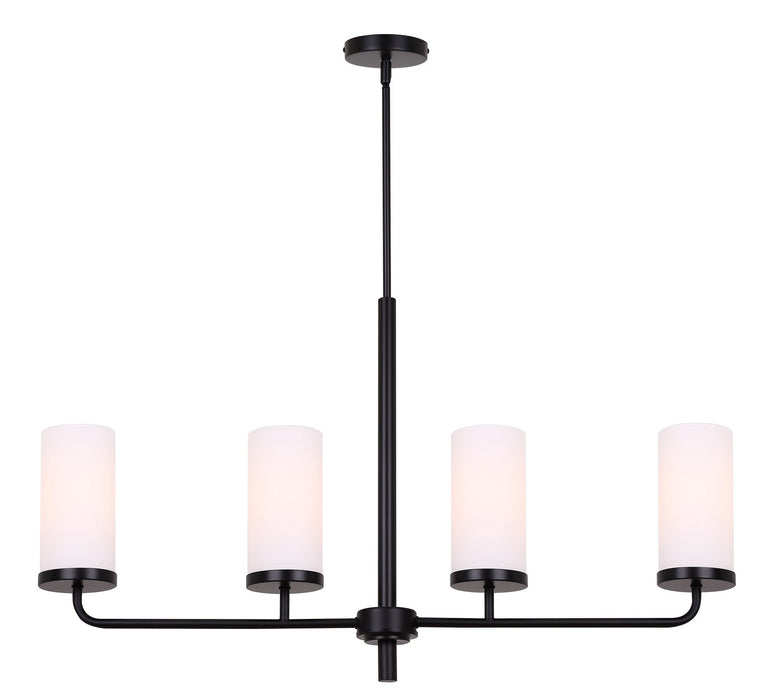 Canarm ICH2029B04BK Four Light Chandelier, Matte Black