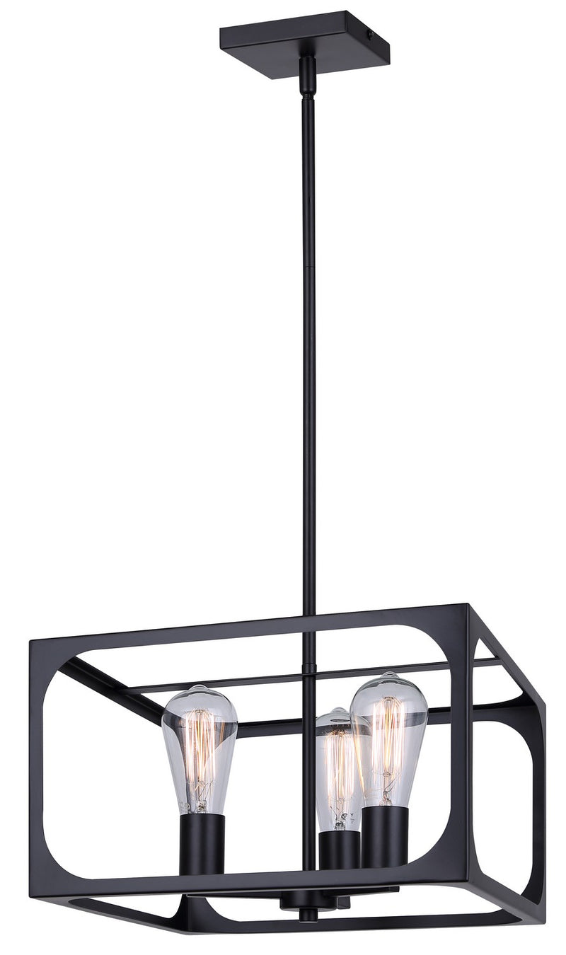 Canarm ICH2180B03BK14 Three Light Chandelier, Black