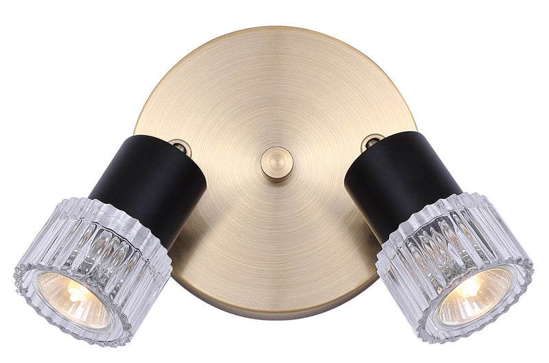 Canarm ICW1161A02BKG10 Two Light Track Lighting, Black/Gold