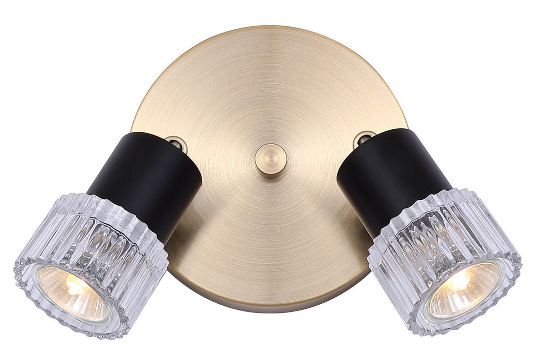 Canarm ICW1161A02BKG10 Two Light Track Lighting, Black/Gold
