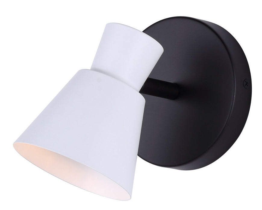 Canarm ICW1163A01BW10 One Light Track Lighting, Black/White