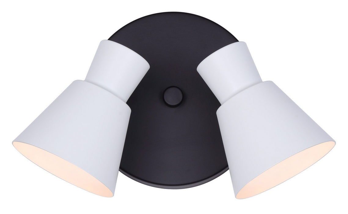 Canarm ICW1163A02BW10 Two Light Track Lighting, Black/White