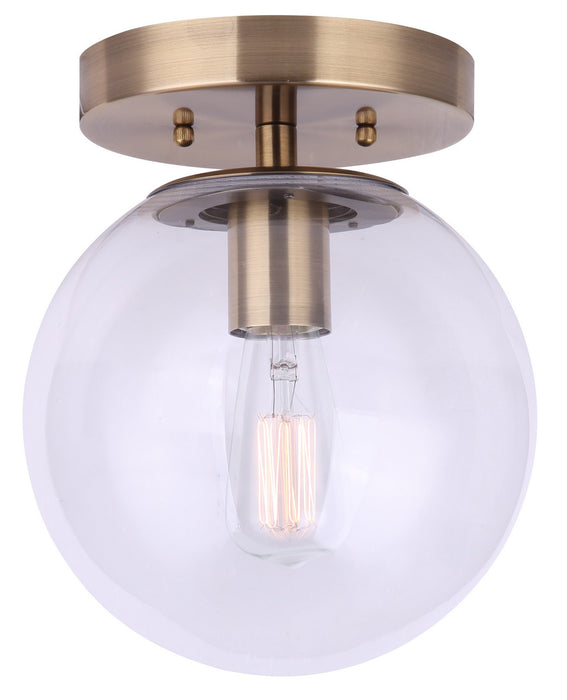 Canarm IFM1029A08GD-CL One Light Flush Mount, Gold