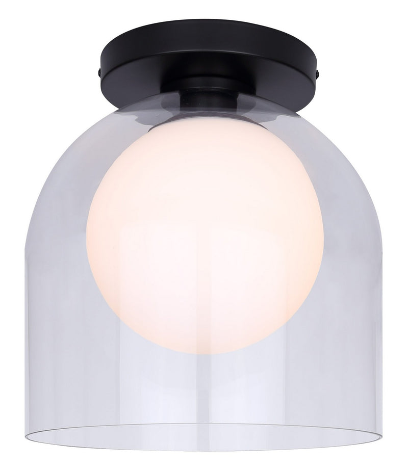 Canarm IFM1142A12BK One Light Flush Mount, Black