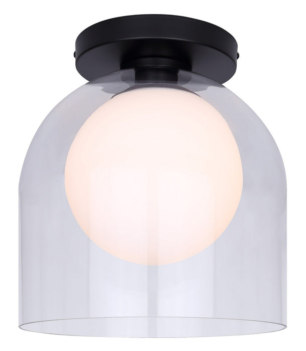 Canarm IFM1142A12BK One Light Flush Mount, Black