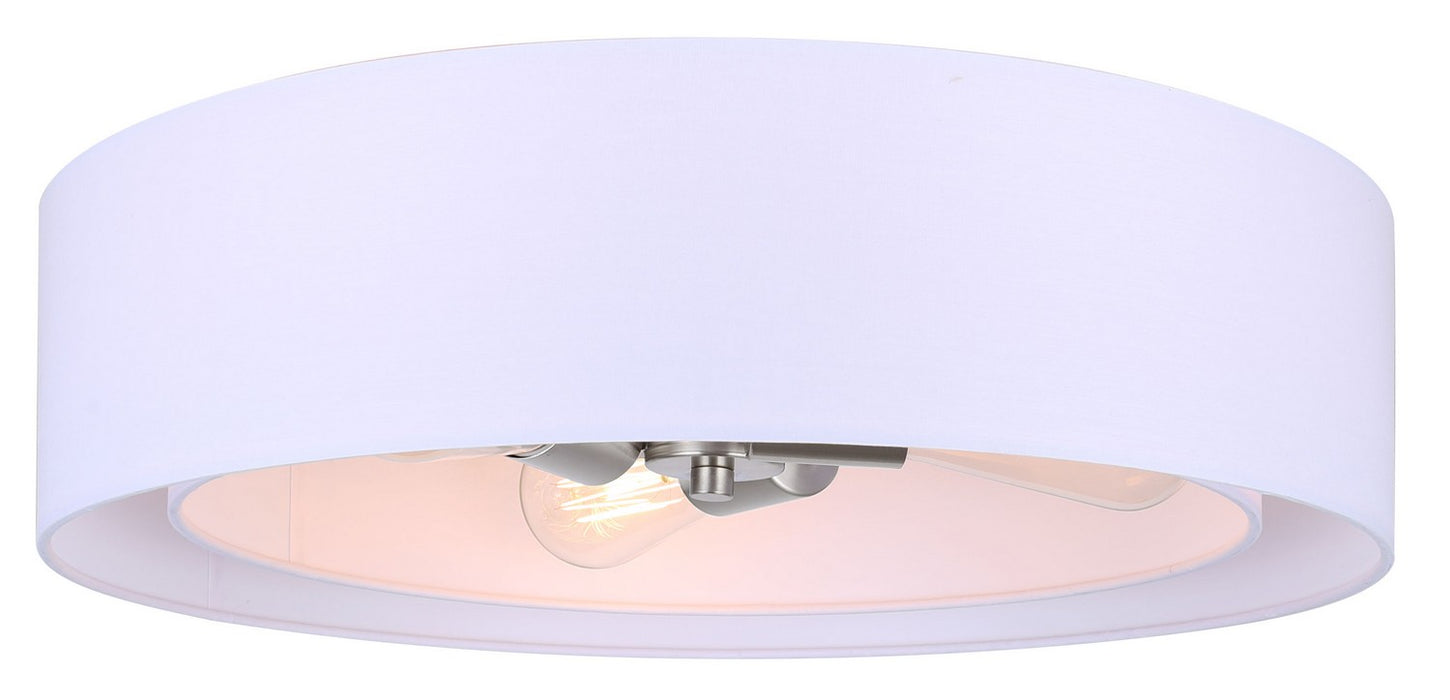 Canarm IFM1148A19BN Three Light Flush Mount, Brushed Nickel