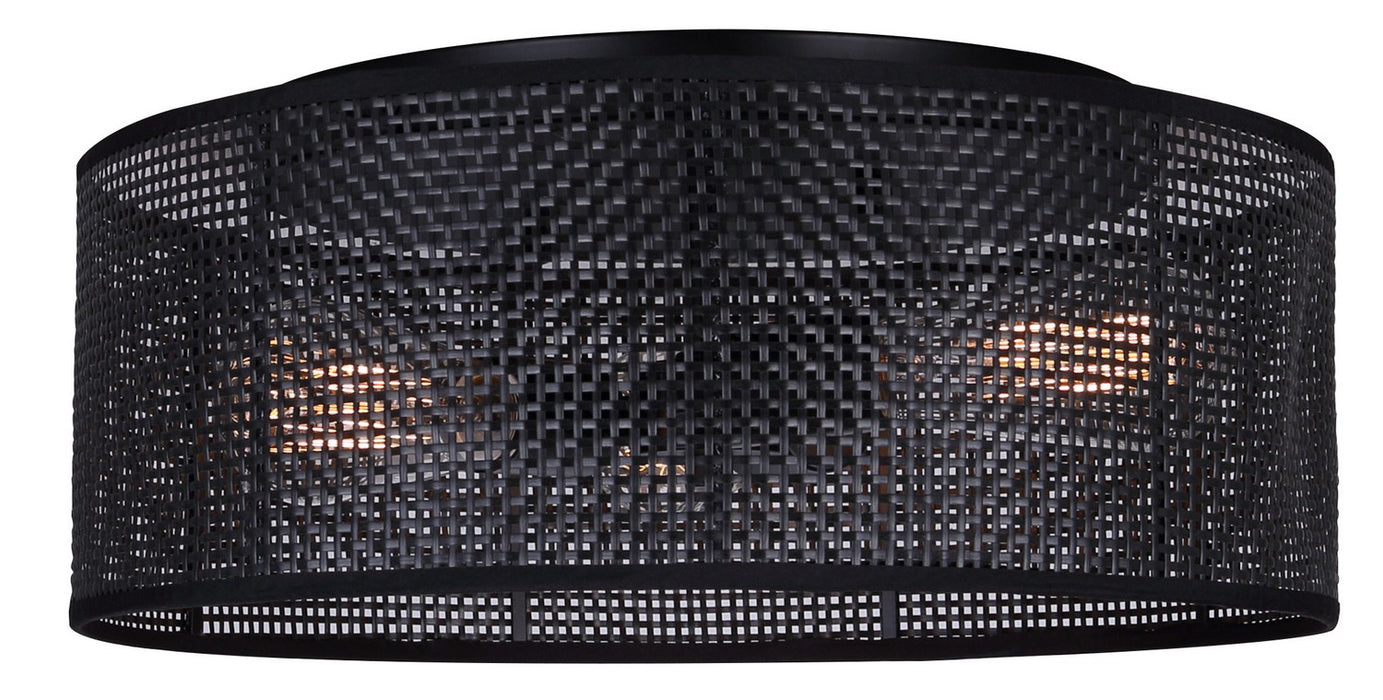 Canarm IFM1149A15BK Three Light Flush Mount, Black
