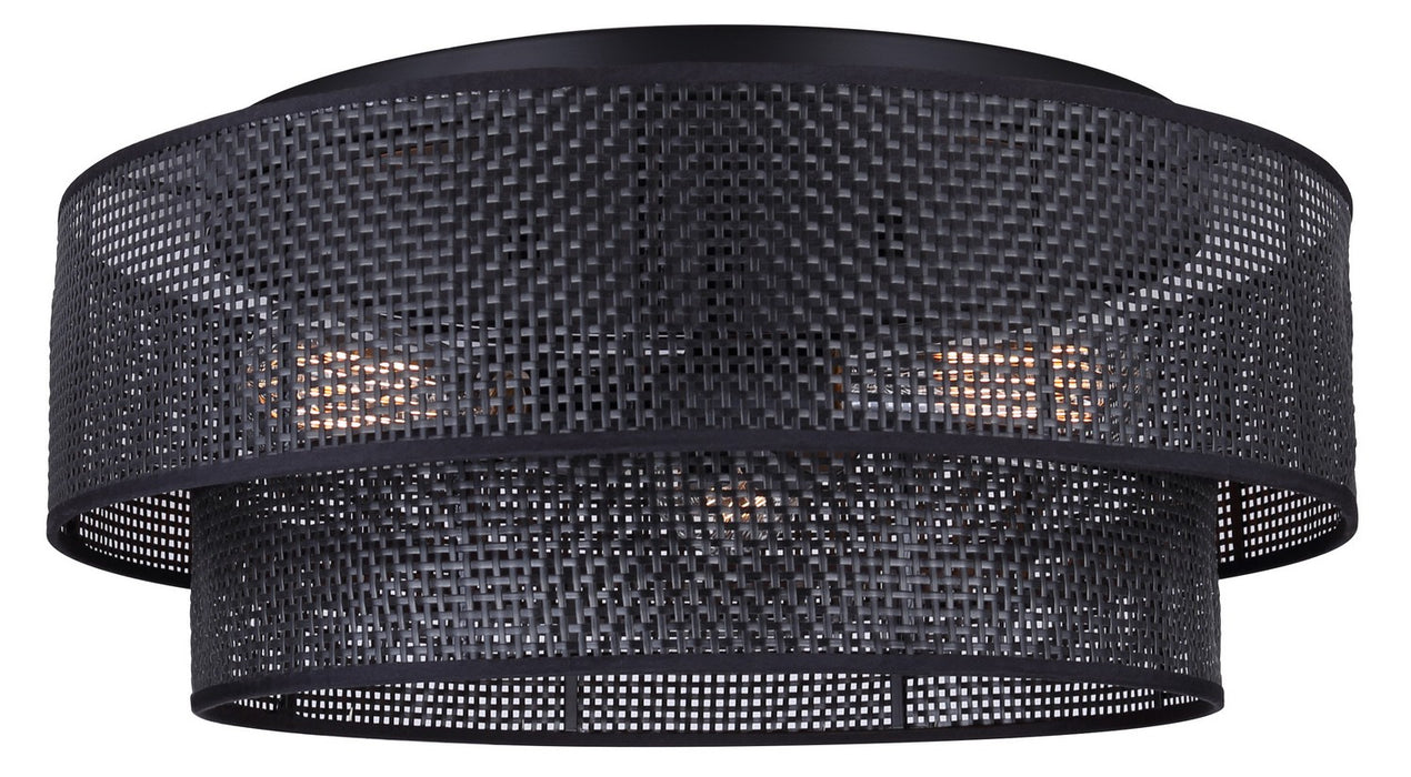 Canarm IFM1149A19BK Three Light Flush Mount, Black