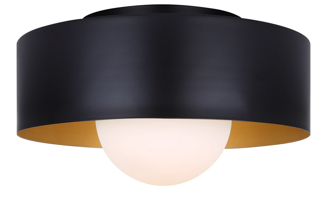 Canarm IFM1150A13BK One Light Flush Mount, Black