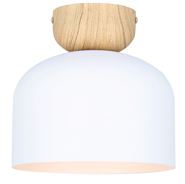 Canarm IFM1152A09WHW One Light Flush Mount, Matte White