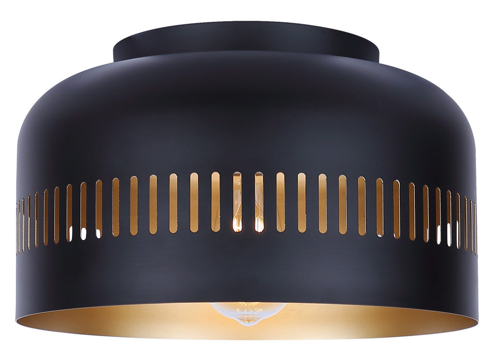 Canarm IFM1207A13BK One Light Flush Mount, Black