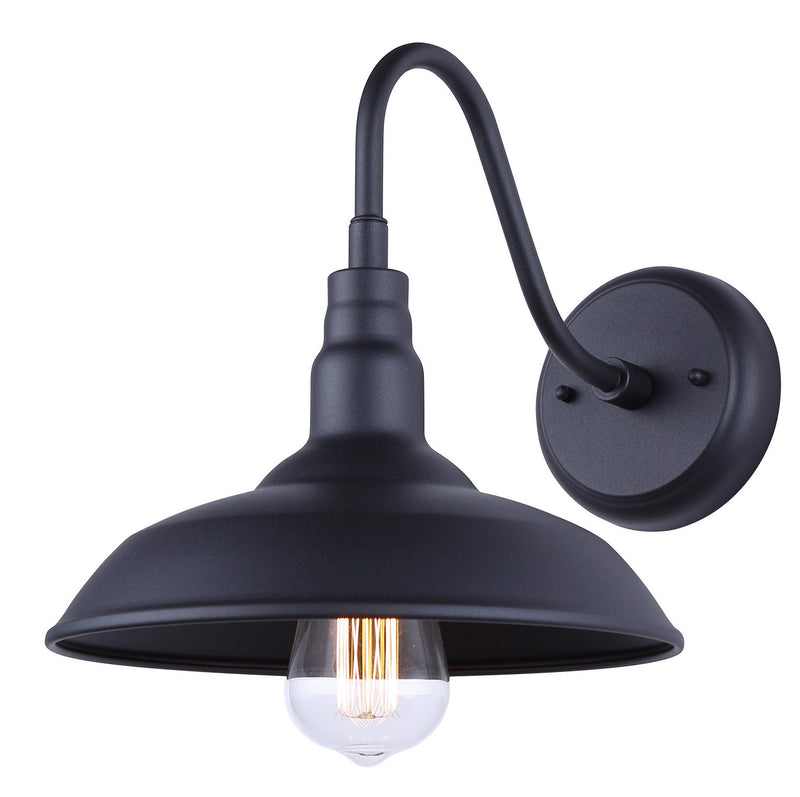 Canarm IOL691BK One Light Outdoor Wall Mount, Sand Black