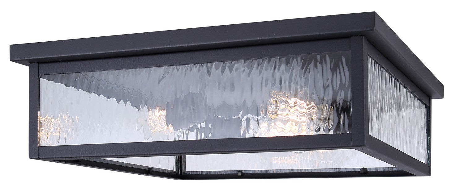 Canarm IOL709BK Three Light Outdoor Flush Mount, Black