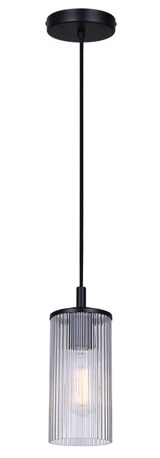 Canarm IPL1165A01BK-CR One Light Pendant, Matte Black