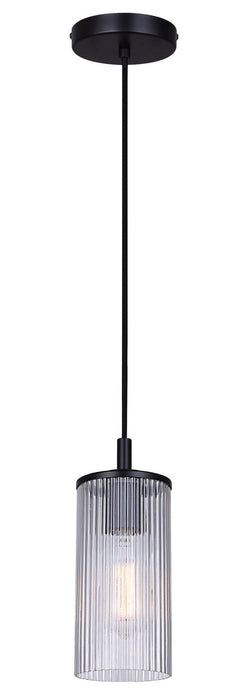 Canarm IPL1165A01BK-CR One Light Pendant, Matte Black