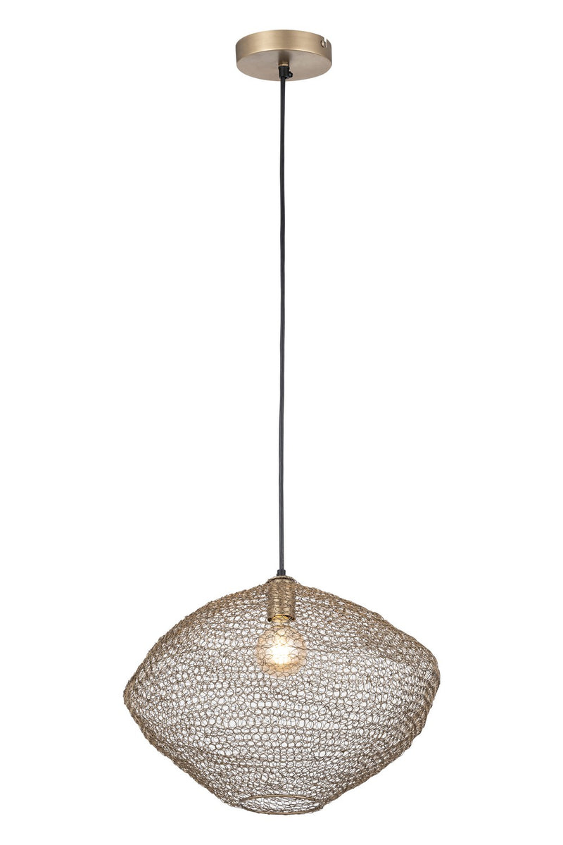 Canarm IPL1183A01AB20 One Light Pendant, Antique Brass