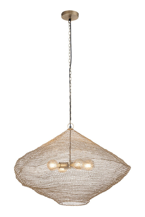 Canarm IPL1183A04AB35 Four Light Pendant, Antique Brass