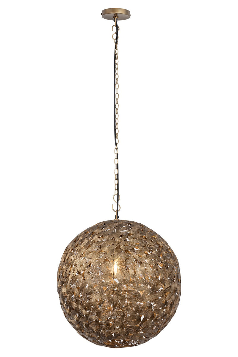 Canarm IPL1184A01AB19 One Light Pendant, Antique Brass