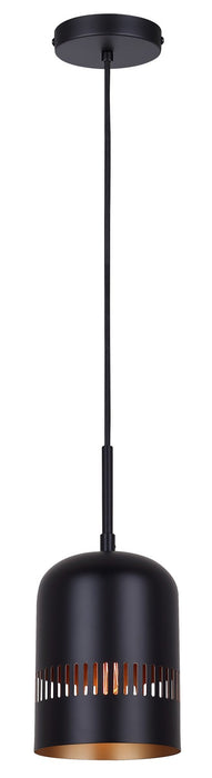Canarm IPL1207A01BK6 One Light Pendant, Black