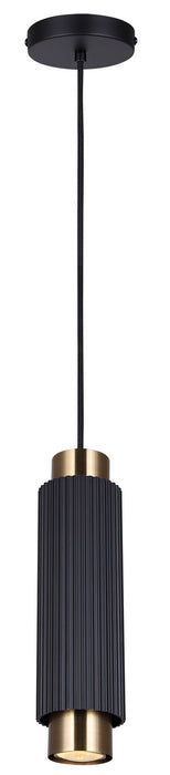 Canarm IPL1231A01BKG10 One Light Pendant, Matte Black And Gold