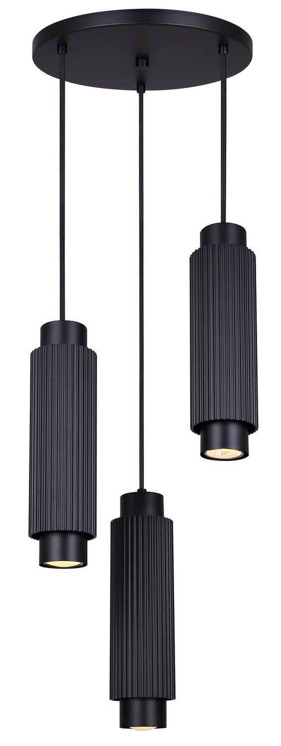 Canarm IPL1231A03BK10 Three Light Pendant, Black