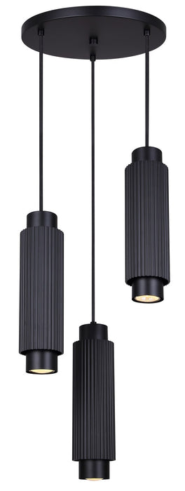 Canarm IPL1231A03BK10 Three Light Pendant, Black