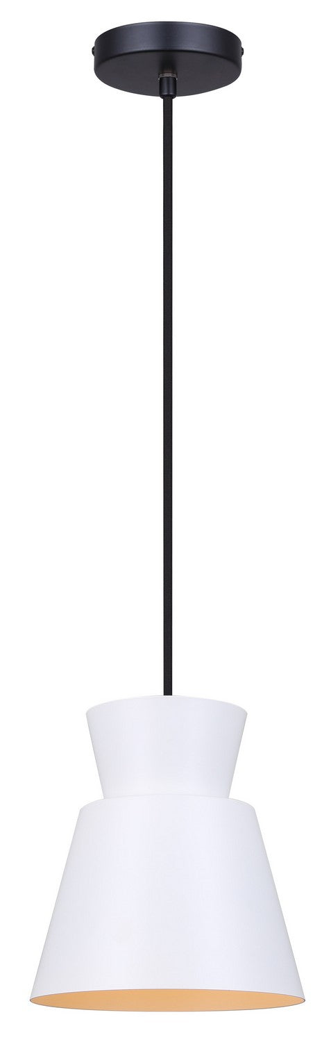 Canarm IPL2107B01BW One Light Pendant, White
