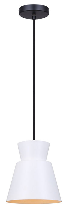 Canarm IPL2107B01BW One Light Pendant, White