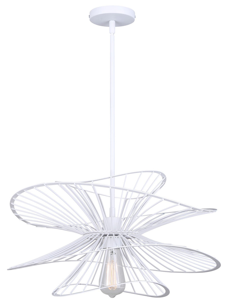 Canarm IPL2193B01WH One Light Pendant, White