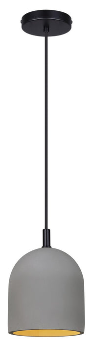 Canarm IPL729B01BK6-GY One Light Pendant, Matte Black