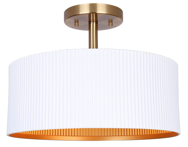 Canarm ISF1119A02WHG Two Light Semi-Flush Mount, Matte White