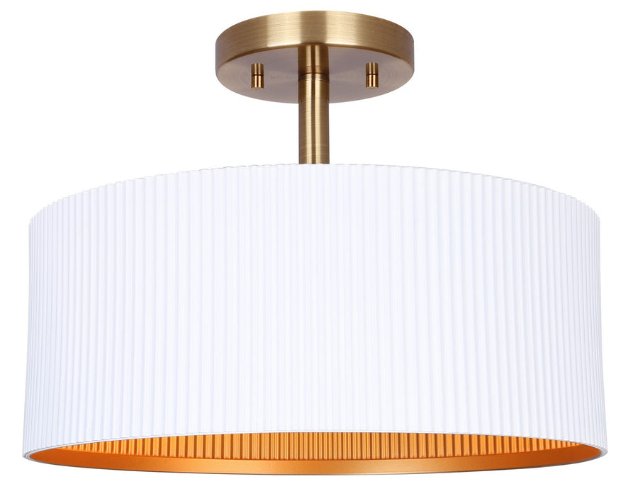 Canarm ISF1119A02WHG Two Light Semi-Flush Mount, Matte White